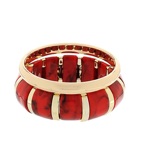 2 Row Mable & Metal Station Bracelet - Picture 3 of 4